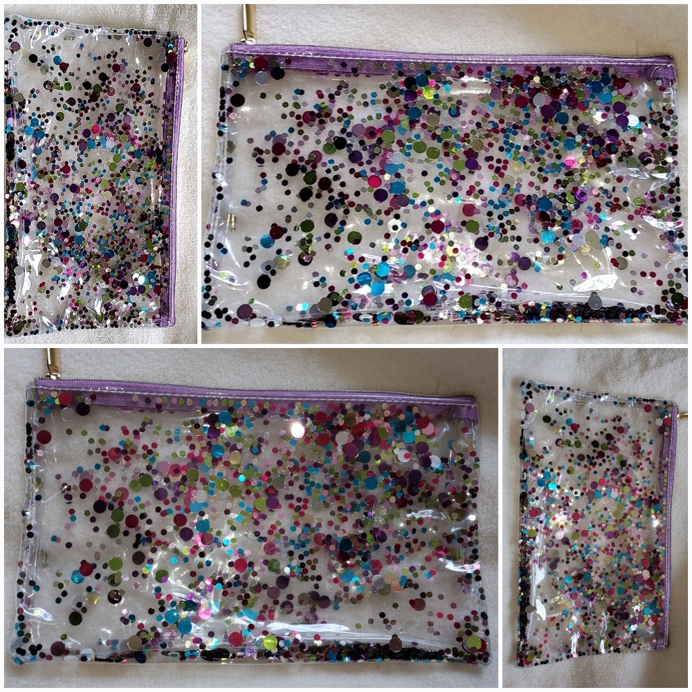 NEW Real Techniques Shimmer & Shine Makeup Brush Bag Pouch Travel
